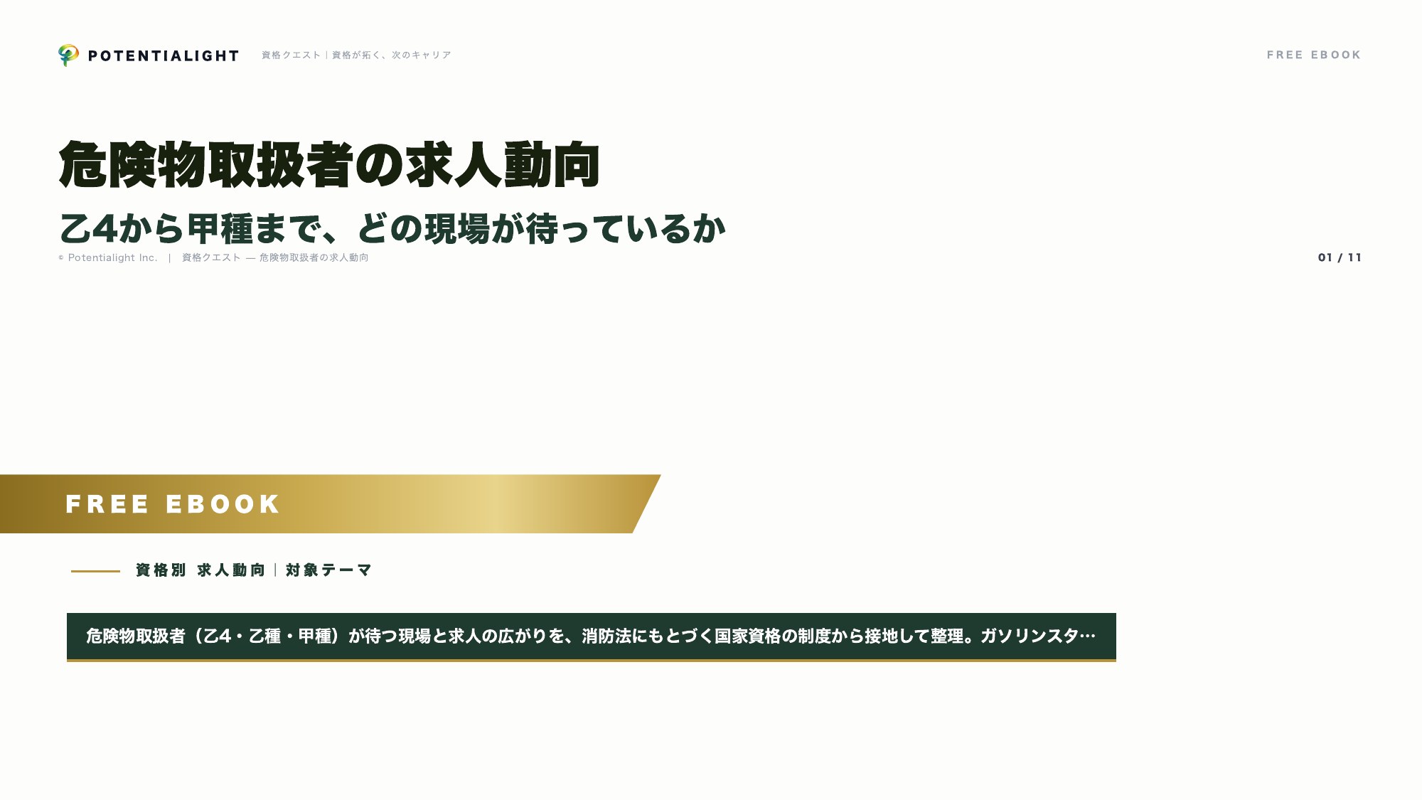危険物取扱者の求人動向 eBook表紙