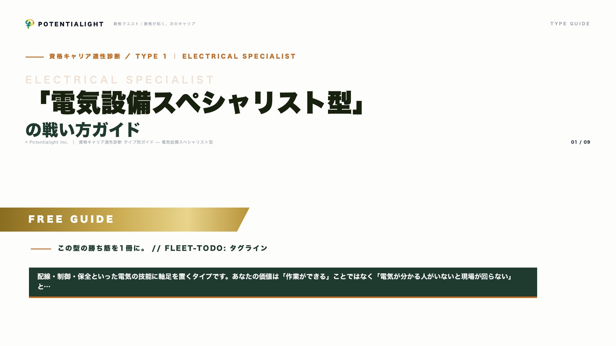 電気設備スペシャリスト型の戦い方ガイド 表紙