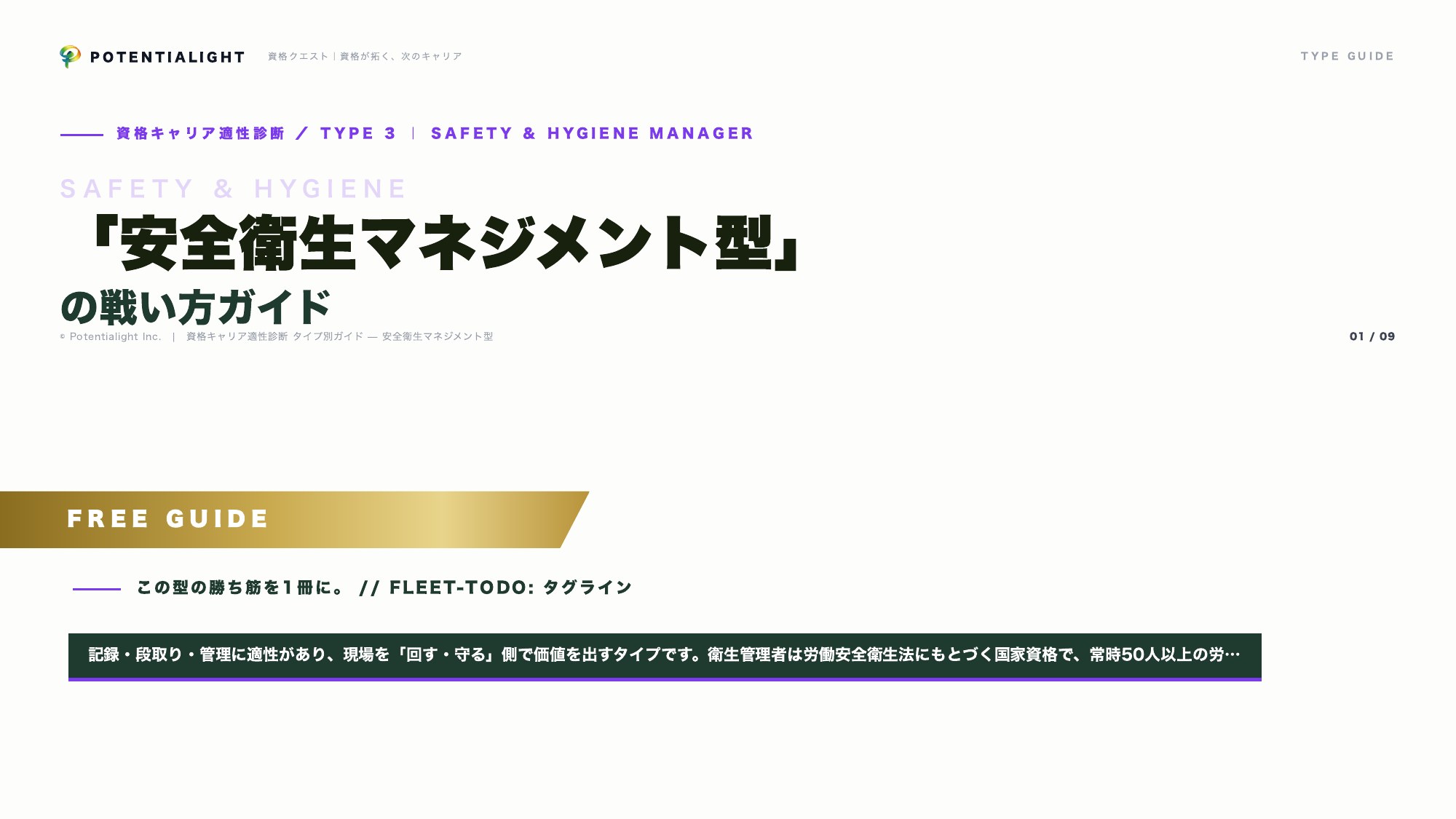 安全衛生マネジメント型の戦い方ガイド 表紙